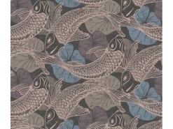 A. S. Creation Vliestapete Metropolitan Stories II Mio Koi Karpfen Grau Blau FSC