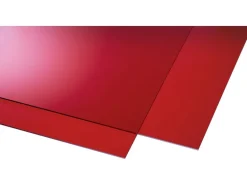 Acryl Platte Eben 3 mm Glatt Rot 500 mm x 500 mm
