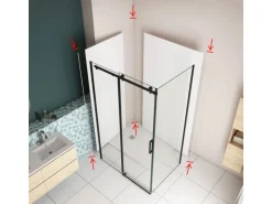 AICA 210cm Eckprofil mit Kantenprofil Aluminium Profil für 3mm Aluverbundplatte Matt Weiß