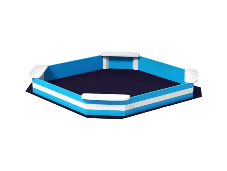 AIYAPLAY Sandkasten 133 x 108 cm Sandkiste aus Holz Sandbox mit Sitzbank