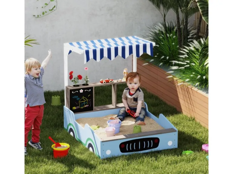 AIYAPLAY Sandkasten mit Abdeckung Imprägniert Kinder Sandbox mit Sitzbänken