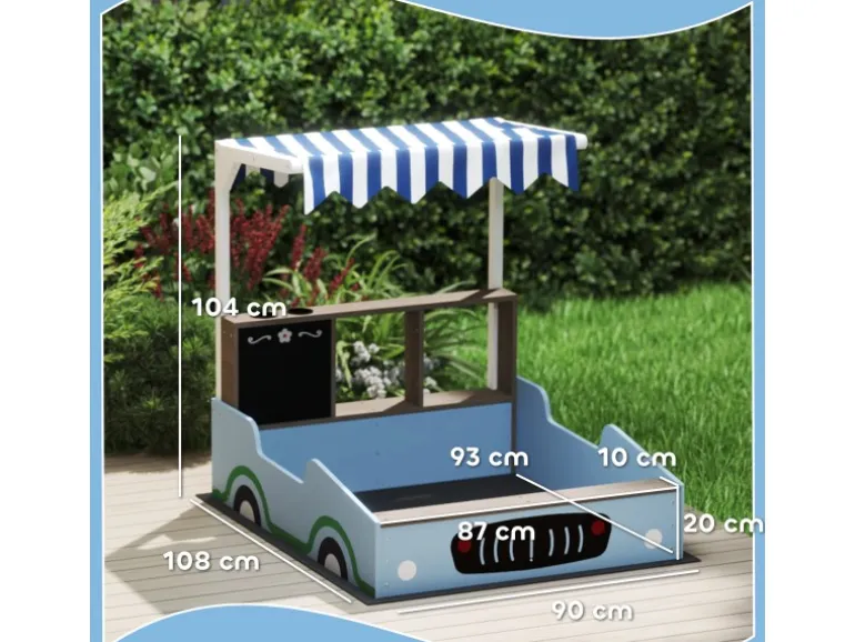 AIYAPLAY Sandkasten mit Abdeckung Imprägniert Kinder Sandbox mit Sitzbänken