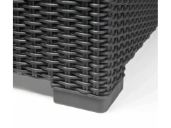 Allibert California 3-Sitzer Anthrazit mit Kissen Sand-Rattanoptik
