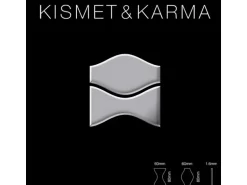 ALLOY Mosaik Fliese Massiv Metall Edelstahl Marine Hochglanz Kismet & Karma-s-s-mm 1 Paket mit 10 Matten 0,86 m2 Grau