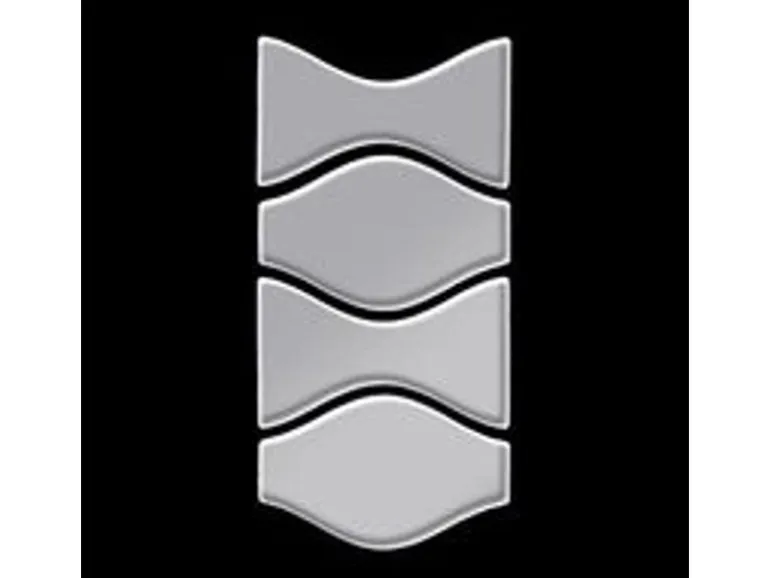 ALLOY Mosaik Fliese Massiv Metall Edelstahl Marine Hochglanz Kismet & Karma-s-s-mm 1 Paket mit 10 Matten 0,86 m2 Grau