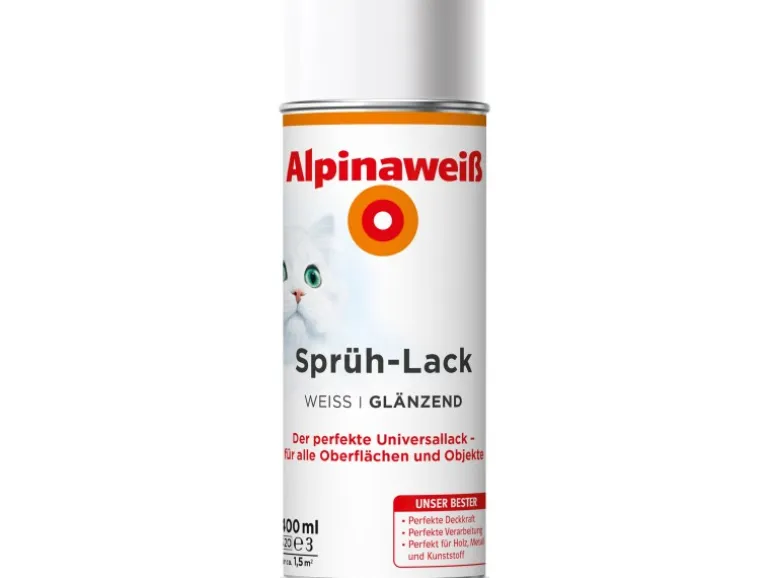 Alpina Alpinaweiß Sprüh-Lack 400 ml glänzend