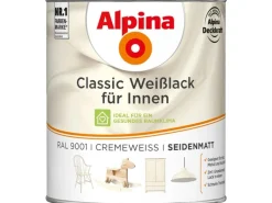 Alpina Classic Weißlack für Innen Creme seidenmatt 750 ml