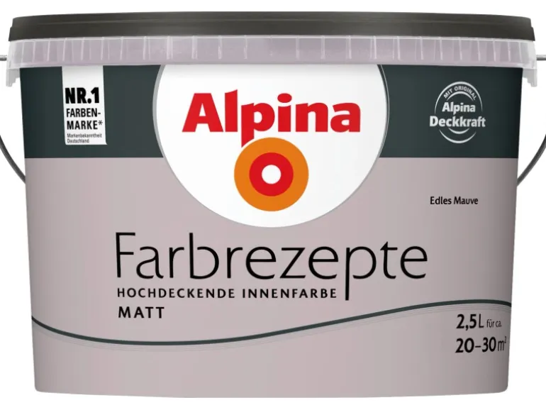 Alpina Farbrezepte Edles Mauve matt 2,5 Liter