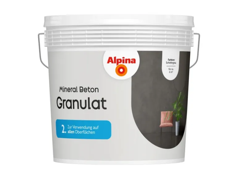 Alpina Granulat Mineral Beton Schiefergrau 6 kg