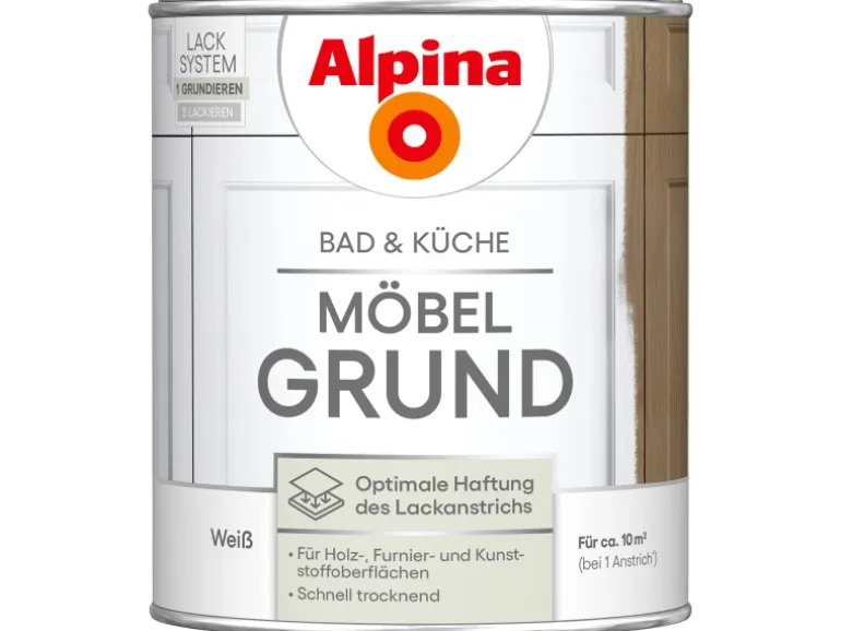 Alpina Möbel-Grund Bad & Küche Weiß 750 ml
