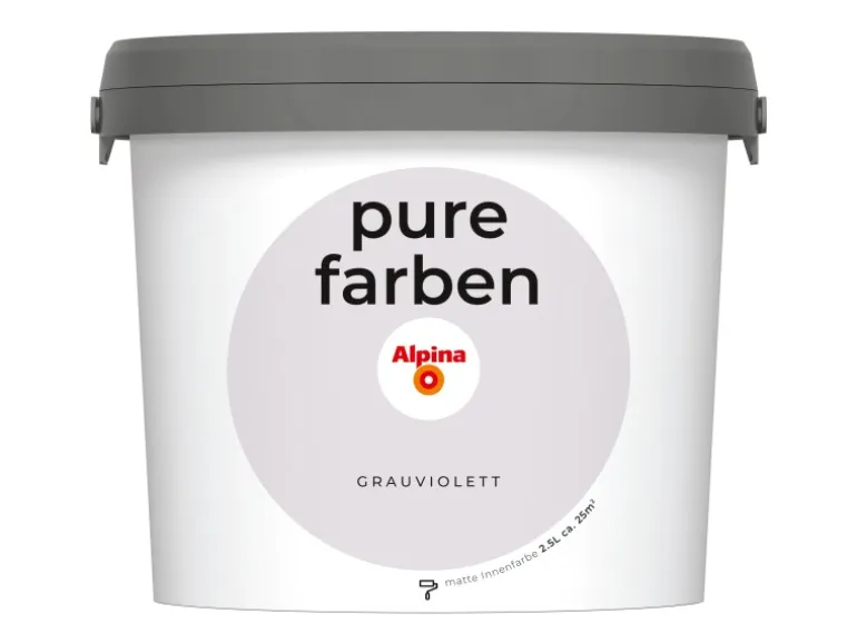 Alpina Wandfarbe Pure Farben Grauviolett 2,5 l