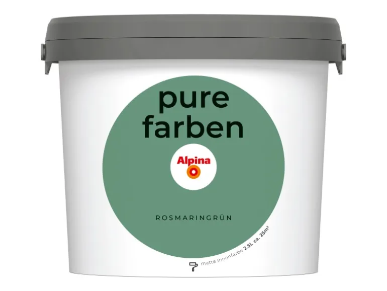 Alpina Wandfarbe Pure Farben Rosmaringrün 2,5 l