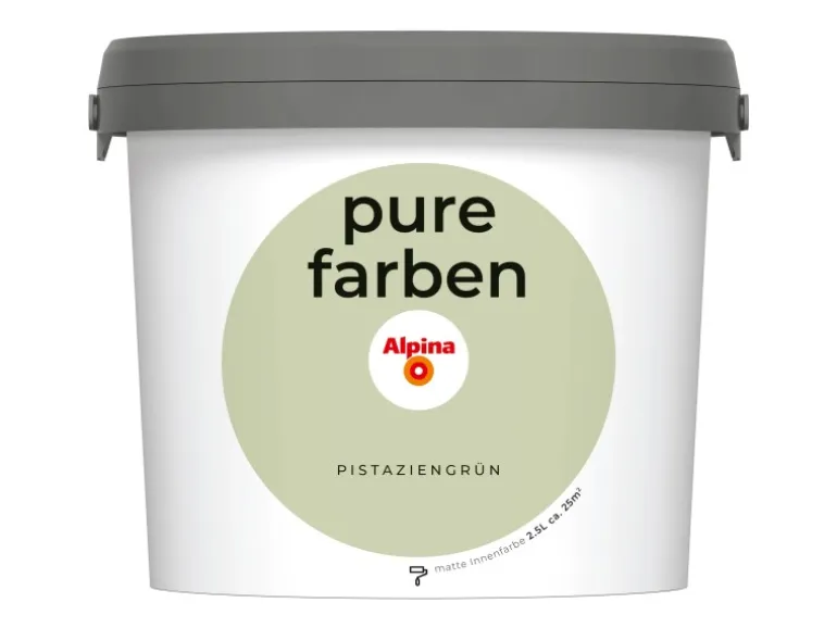 Alpina Wandfarbe Pure Farben Pistaziengrün 2,5 l