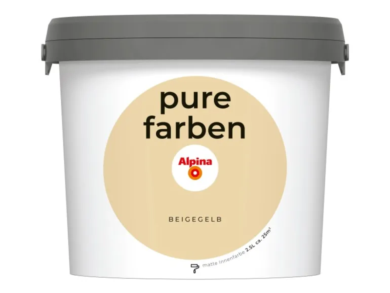 Alpina Wandfarbe Pure Farben Beigegelb 2,5 l