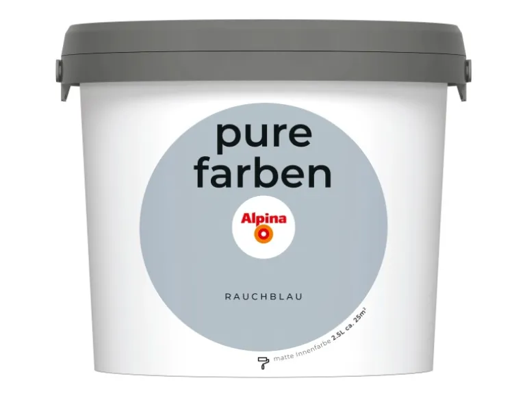 Alpina Wandfarbe Pure Farben Rauchblau 2,5 l