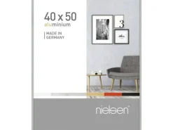 Aluminium Bilderrahmen Pixel 40x50 cm Silber Matt