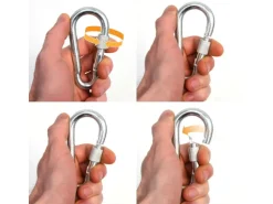 AMANKA 2er Set Hängesessel Kette 100 cm Aufhängung mit 4 Karabiner bis 230 kg