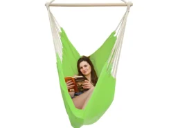 AMANKA Hängesessel bis 150 kg Belastbar 185x 130 cm Limetten-Grün