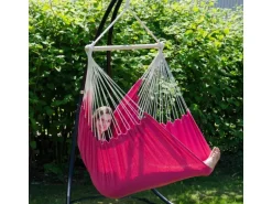 AMANKA Hängesessel bis zu 150 kg Belastbar 185 x 130 cm Rot
