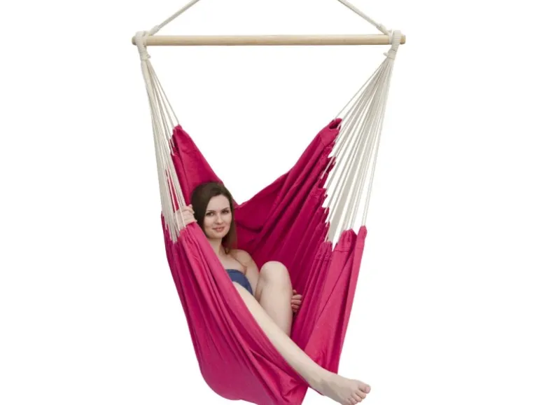 AMANKA Hängesessel bis zu 150 kg Belastbar 185 x 130 cm Rot