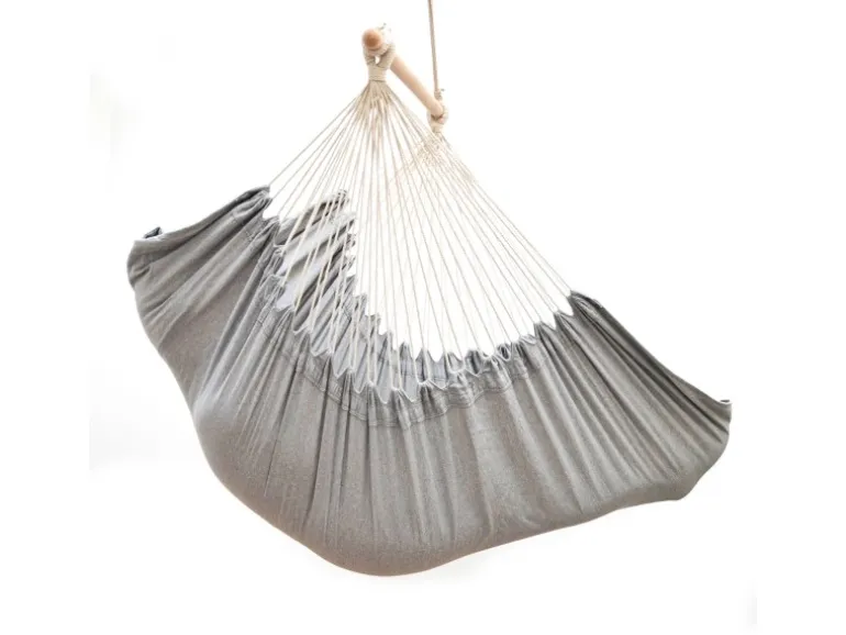 AMANKA Hängesessel inkl. Kissen bis 150 kg 330 x 120 cm Grau