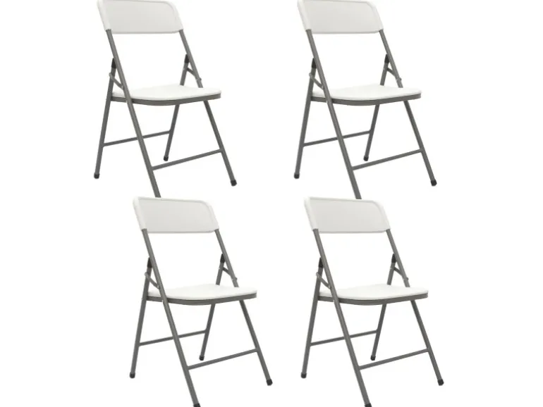 AMANKA Klappstühle 2er Set 50 x 46 x 835 cm bis 150 kg Belastbar - Weiss