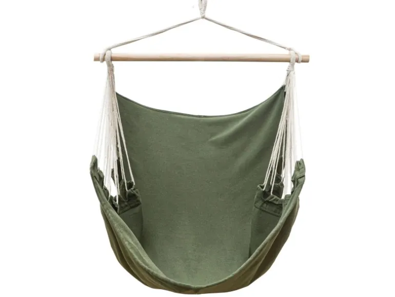 AMANKA XL-Hängesessel bis 100 kg Belastbar 155 x 125 cm Moosgrün