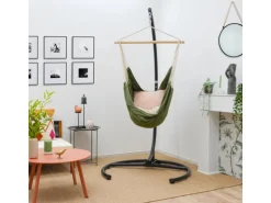 AMANKA XL-Hängesessel bis 100 kg Belastbar 155 x 125 cm Moosgrün
