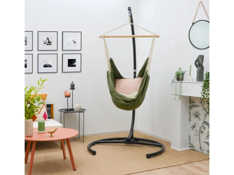AMANKA XL-Hängesessel bis 100 kg Belastbar 155 x 125 cm Moosgrün