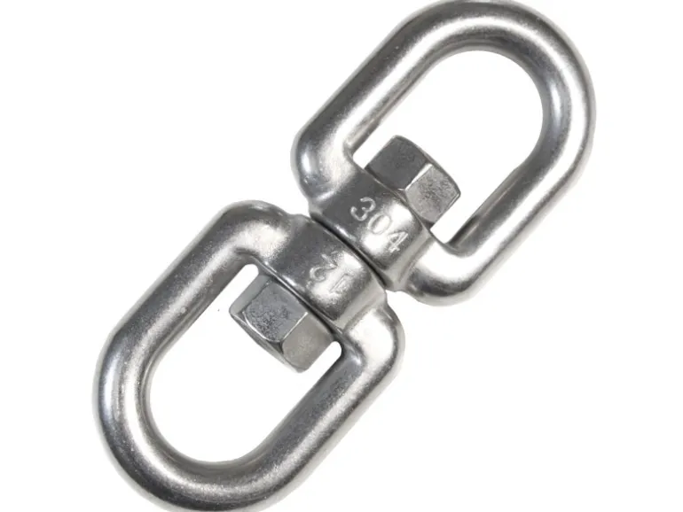 AMANKA XL-Hängesessel Drehwirbel 10 x 125 mm bis 420 kg Silber