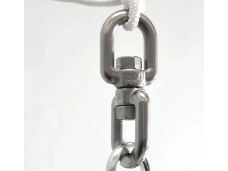 AMANKA XL-Hängesessel Drehwirbel 10 x 125 mm bis 420 kg Silber