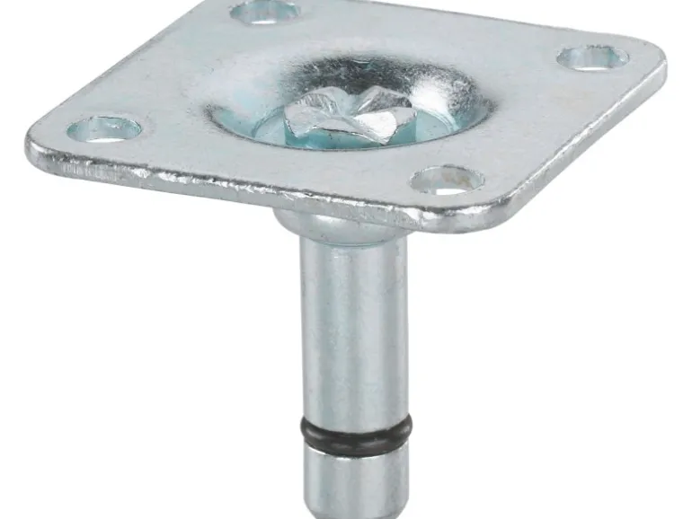 Anschraubplatte mit Stift Ø 8 mm x 38 mm x 38 mm 2 Stück