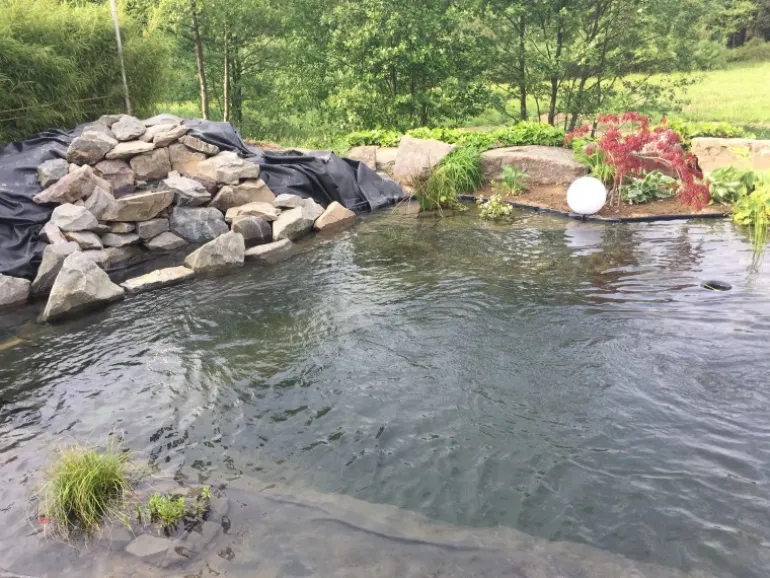 Aquagart Teichfolie PVC 12m x 6m 0,5mm Schwarz Folie für den Gartenteich