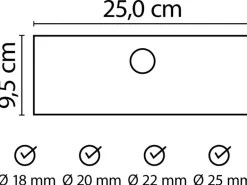 aquaSu Ablage Mila für Duschstange Chrom