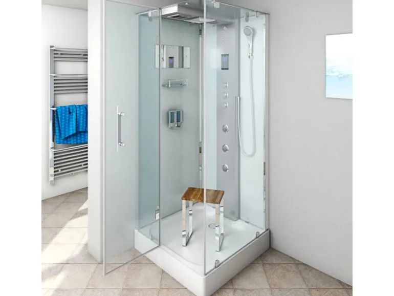 AquaVapore Duschkabine Komplettdusche D38-00L1 Fertigdusche Dusche 80x80 cm