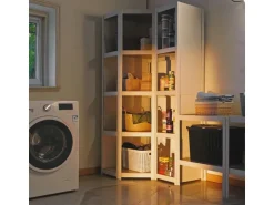 Ar Shelving Eckregal Erweiterungmodul Rivet Style 48 x 70 x 40 cm Grauweiß FSC®
