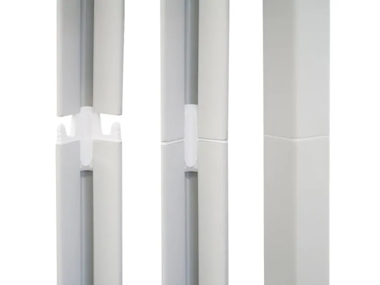 Ar Shelving Eckregal Rivet D-Carbon Style 150 x 70 x 40 cm Grauweiß FSC®