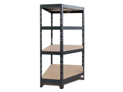 Ar Shelving Rivet Eck-Schwerlastregal 180 x 90 x 45 cm 4 Böden Anthrazit FSC®