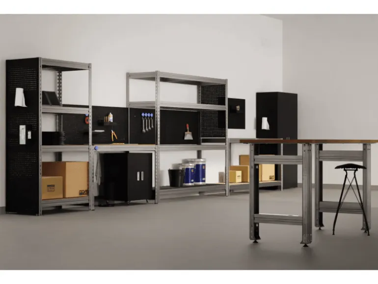 AR Shelving Schwerlast-Steckregal Bullrack Rivet Verzinkt 200 x 100 x 60 cm FSC®
