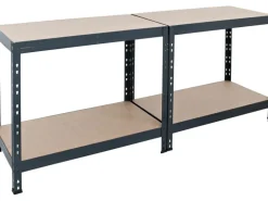 Ar Shelving Schwerlast-Steckregal Rivet L 180cm x 120cm x 45cm 4B Anthrazit FSC®