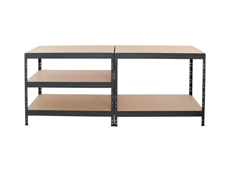 Ar Shelving Schwerlast-Steckregal Rivet M 180cm x 90 cm x 40cm 5B Anthrazit FSC®