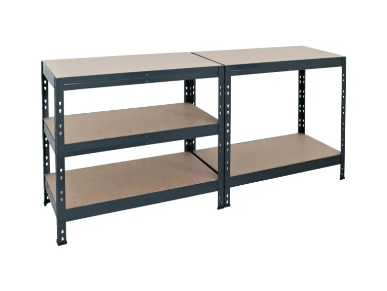 Ar Shelving Schwerlast-Steckregal Rivet M 180cm x 90 cm x 40cm 5B Anthrazit FSC®