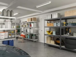 Ar Shelving Schwerlast-Steckregal Rivet M 180cm x 90 cm x 40cm 5B Anthrazit FSC®