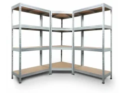 Ar Shelving Schwerlast-Steckregal Rivet 180 cm x 90 cm x 45 cm 4 Böden Verzinkt
