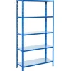 Ar Shelving Steckregal Blau & Verzinkt 200 x 100 x 50 cm 5 Böden 180 kg
