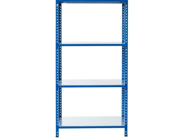 Ar Shelving Steckregal Blau & Verzinkt 250 x 60 x 30 cm 4 Böden 180 kg