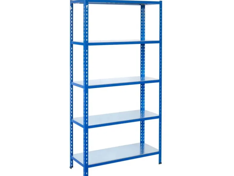 Ar Shelving Steckregal Blau & Verzinkt 200 x 60 x 30 cm 5 Böden 180 kg