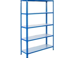 Ar Shelving Steckregal Blau & Verzinkt 200 x 120 x 30 cm 5 Böden 180 kg