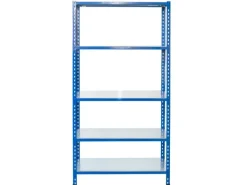 Ar Shelving Steckregal Blau & Verzinkt 200 x 60 x 40 cm 5 Böden 180 kg