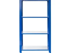 Ar Shelving T Profile Steckregal Blau & Verzinkt 250x100x30 cm 4 Böden 180 kg